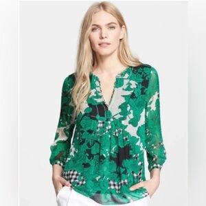 VTG DIANE VON FURSTENBERG CAMDEN SILK Long sleeve Sz 6